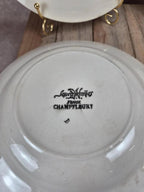 Lot de 4 assiettes creuses vintage Sarreguemines modèle Champfleury