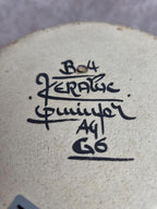 Grand vase bougeoir Keraluc Quimper Bo4 décor G6 – Georges Allier