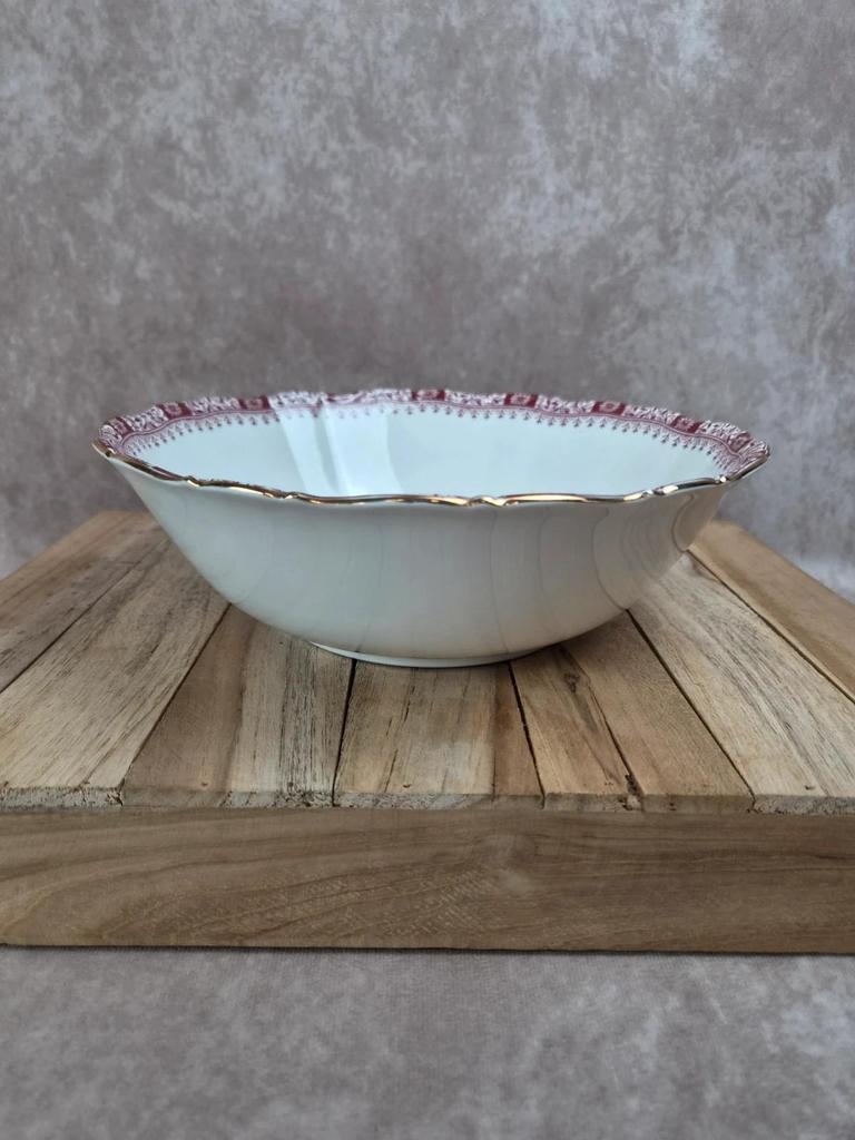 Saladier Seltmann Weiden Bavaria Theresia rouge – Porcelaine allemande vintage
