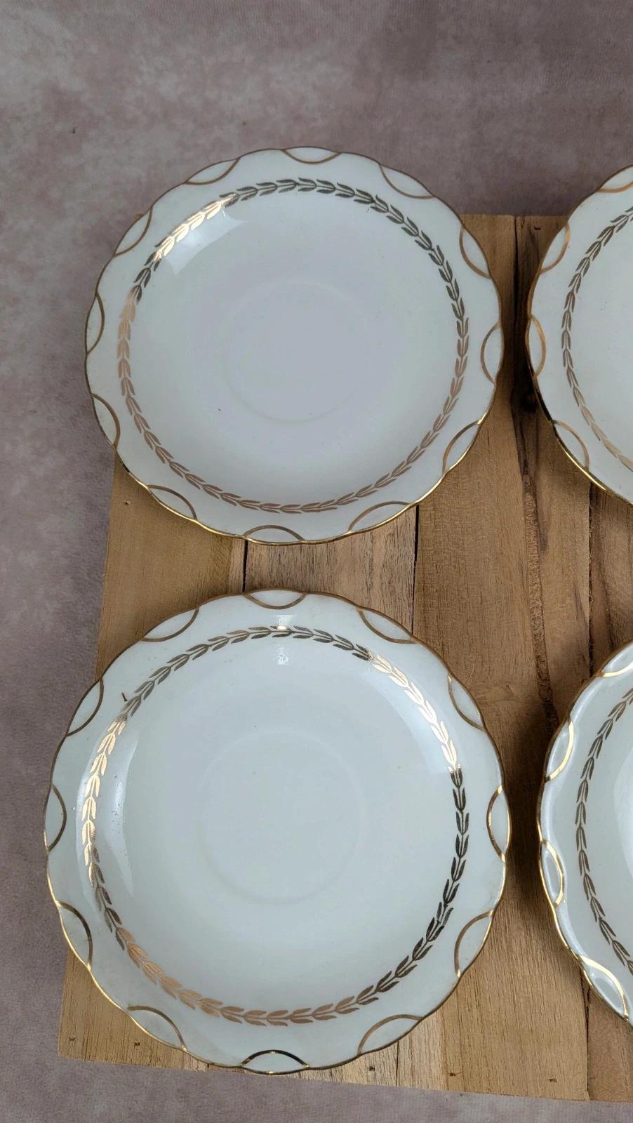 Lot de 6 tasses Gien Yokohama & 6 soucoupes M&s – porcelaine française