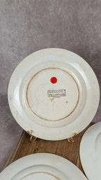 Lot de 3 assiettes plates vintage – Modèle Moderne – Sarreguemines & Digoin