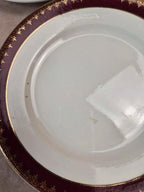 Lot de 12 assiettes à dessert Digoin Sarreguemines “rubis”
