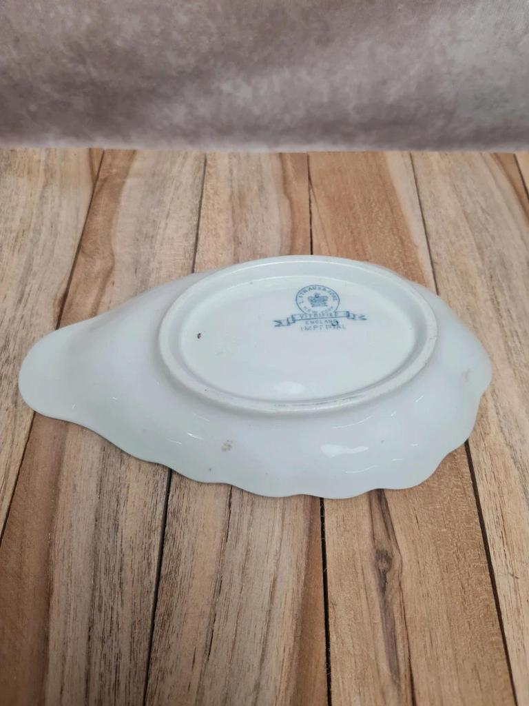 Ravier ancien anglais L. Straus & Sons – décor bleu Imperial