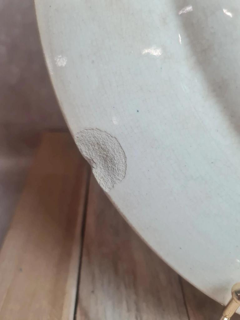 Plat ancien Terre de Fer Hb & Cie Choisy-le-roi modèle Floreal 32 cm