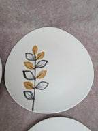 Lot de 6 assiettes plates vintage Niderviller style Capron Vallauris