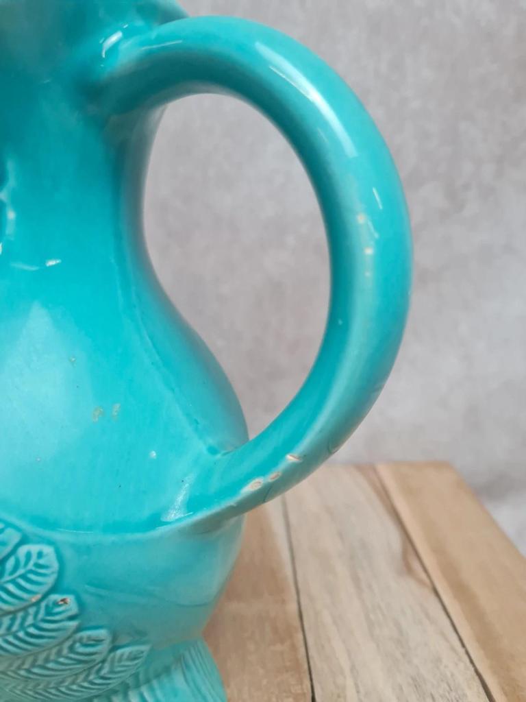 Pichet St-clément modèle Aigle 🐦 turquoise céramique vintage
