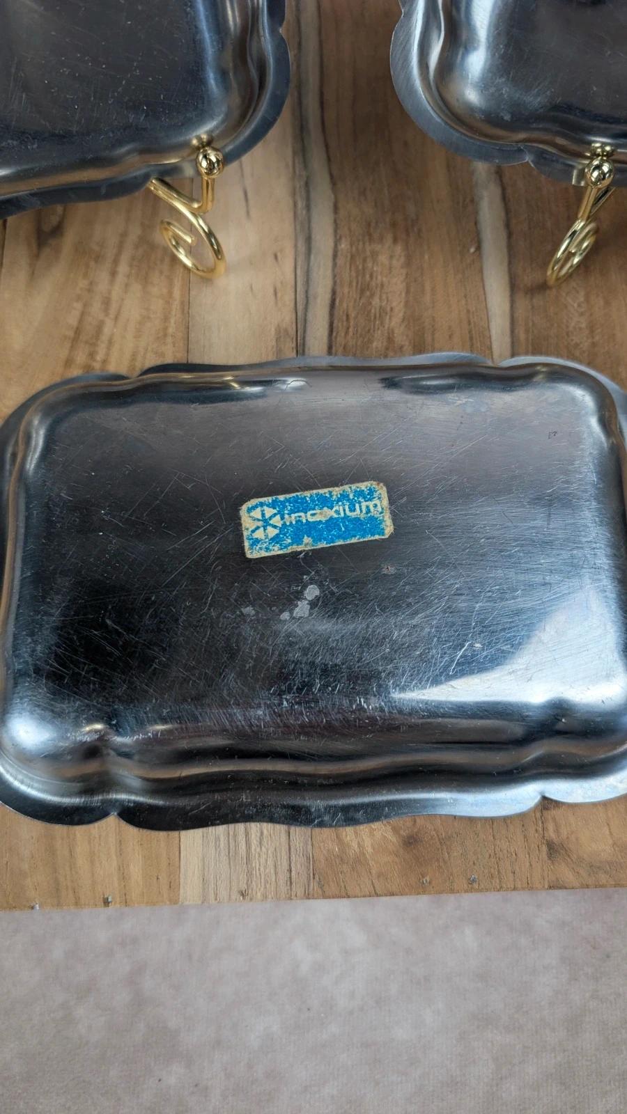 Lot de 3 petits plats en inox