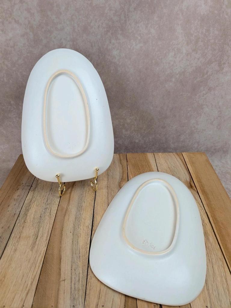 Lot de 2 raviers vintage Niderviller – années 70 – style Capron Vallauris