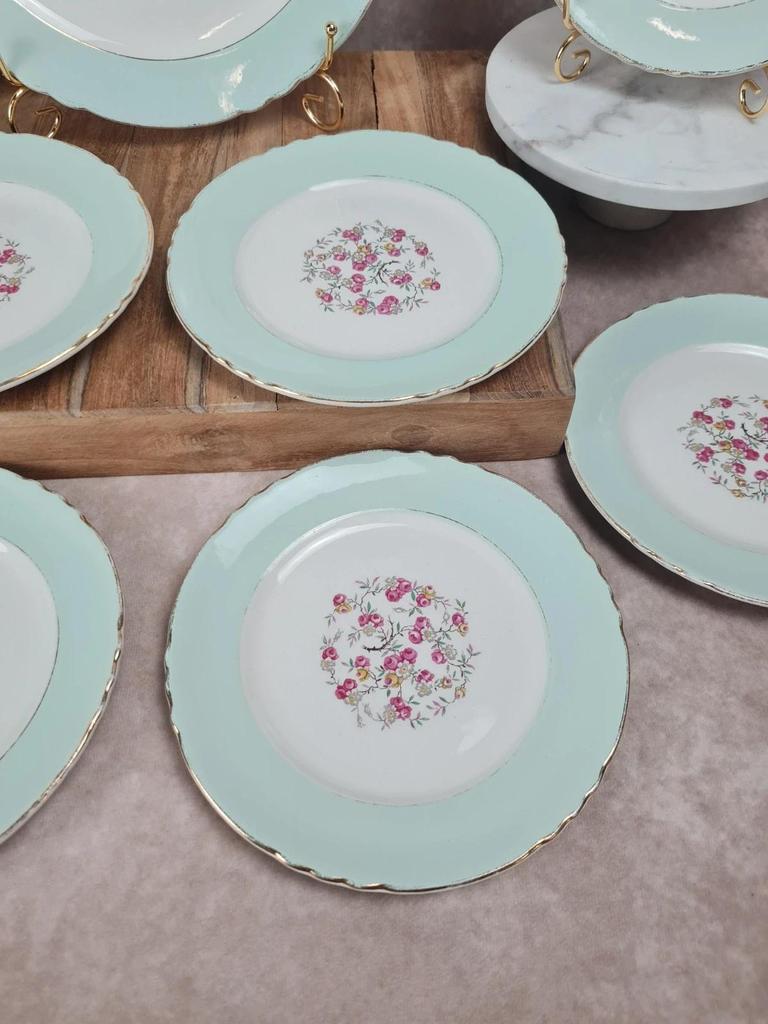 Charmant service à gâteau vintage Moulin des Loups 💐