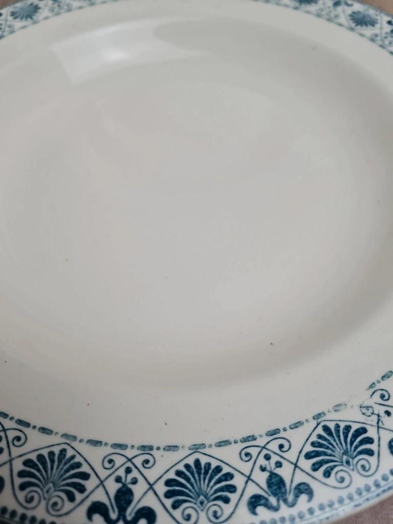 Lot de 2 assiettes creuses anciennes Terre de Fer Salins modèle Celtic 💙
