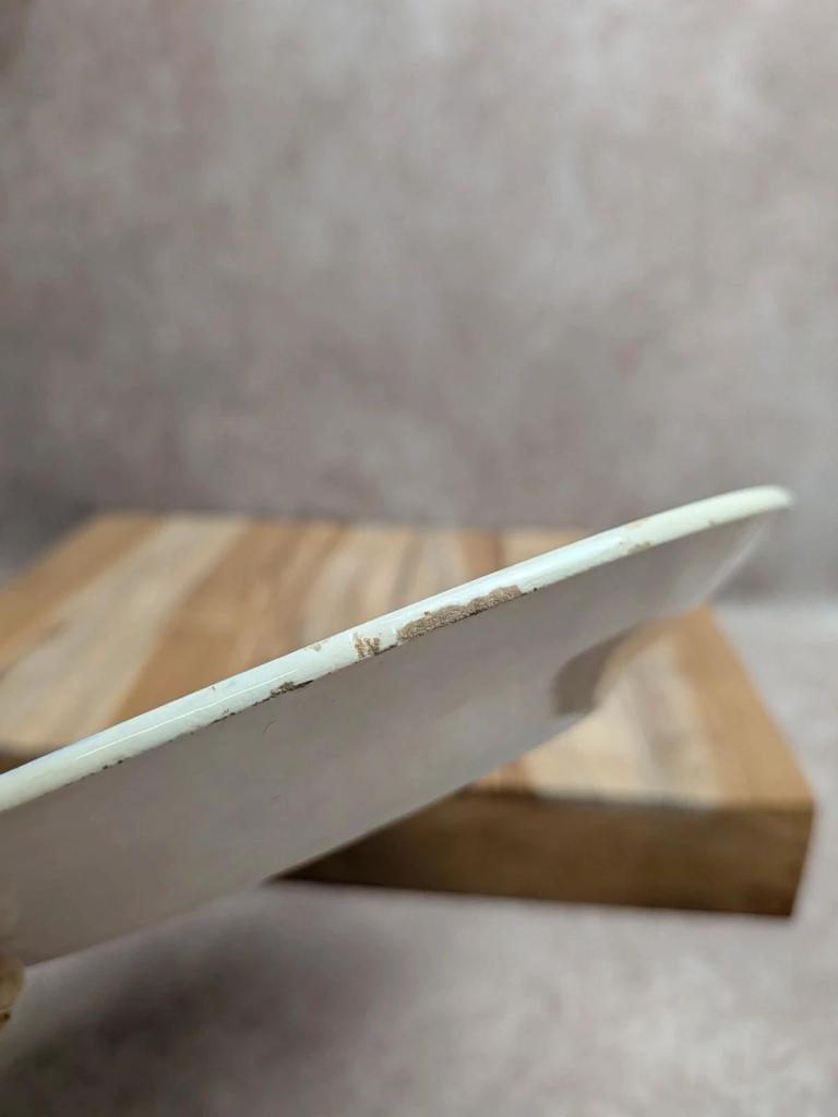 Lot de 6 assiettes en terre de fer Hbc – Modèle Rustique – Décor floral peint à la main