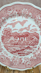 Assiette italienne English Landscape rouge