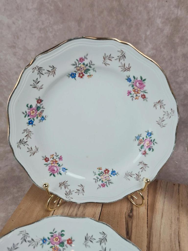 Lot de 6 assiettes à dessert fleuries L’amandinoise 🌸🍰