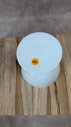 Coupe sur pied en opaline blanche vintage