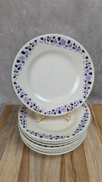 Lot 8 assiettes à dessert Longchamp Terre de Fer modèle Cannes