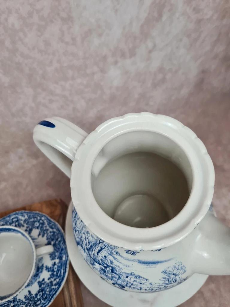 Service à café Kg Lunéville, modèle « Toile de Jouy » Grand Feu