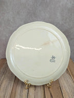 Assiette ancienne Terre de Fer Choisy-le-roi Hb – Coq polychrome en barbotine