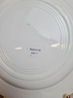 Lot 4 assiettes plates anciennes Badonviller Lunéville modèle Succao vert & brun