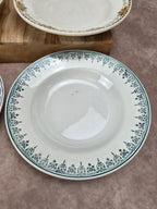 Lot de 6 assiettes creuses dépareillées vintage Terre de Fer & faïence ancienne