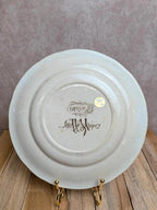 Assiette ancienne en terre de fer Sarreguemines modèle Papillon