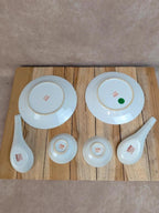 Service chinois vintage pour 2 personnes – porcelaine Mun Shou