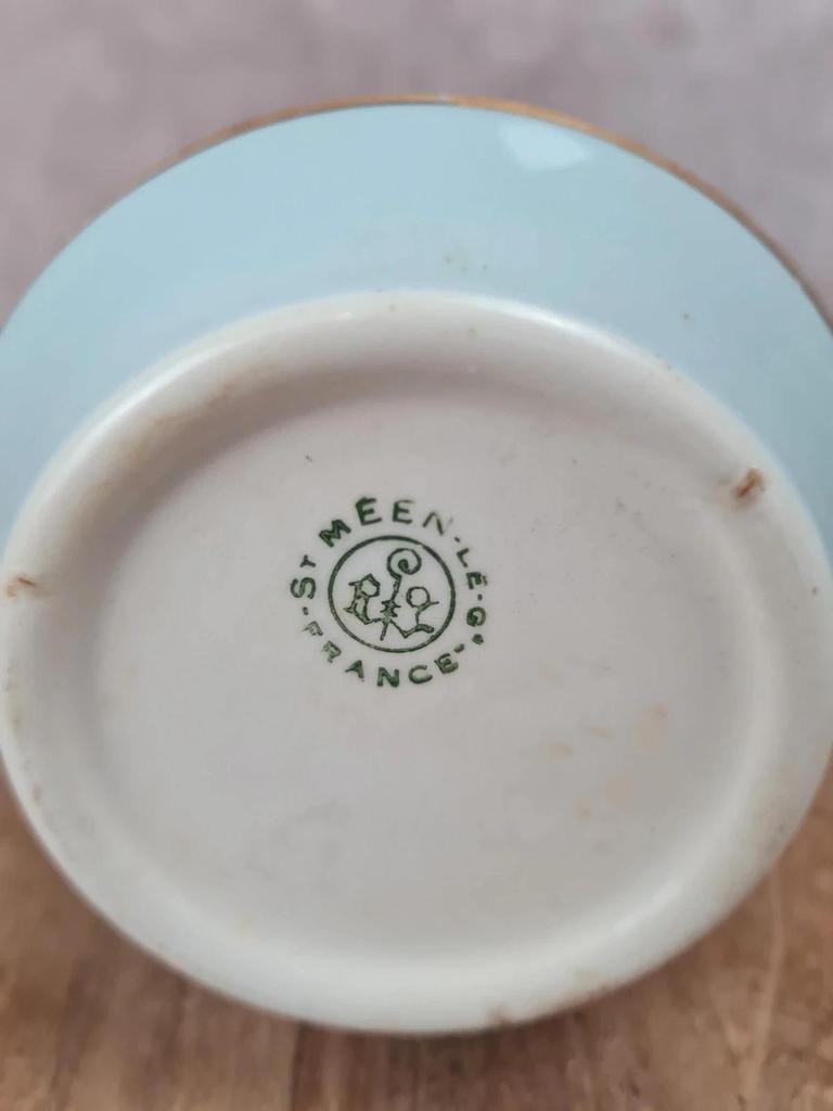 Lampe Berger ancienne en porcelaine St-méen 🎨 Scènes équestres 🐎 Années 50/60