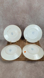 Lot de 4 assiettes vintage Creil & Montereau – Service Varsovie