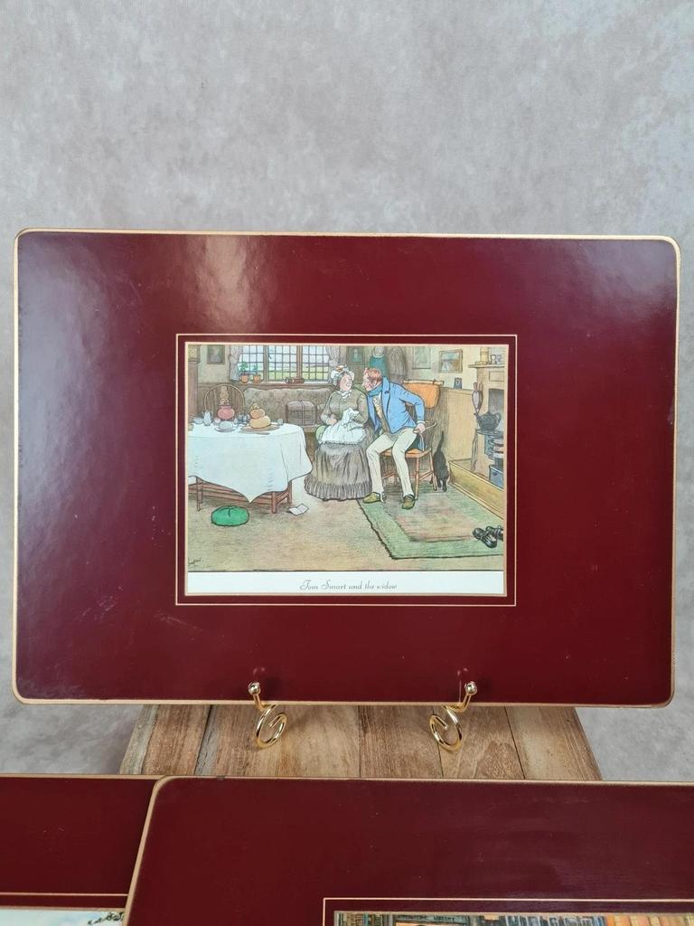 Lot de 6 dessous de table Lady Clare Matador 🍷 | Scènes Charles Dickens vintage 🇬🇧