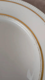 Lot de 6 assiettes à dessert anciennes porcelaine française liseré doré