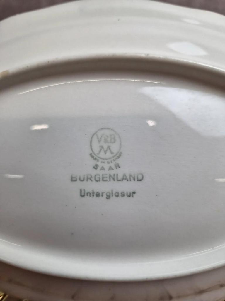 Ravier ancien Villeroy & Boch Burgenland – Décor bleu paysage et fleurs