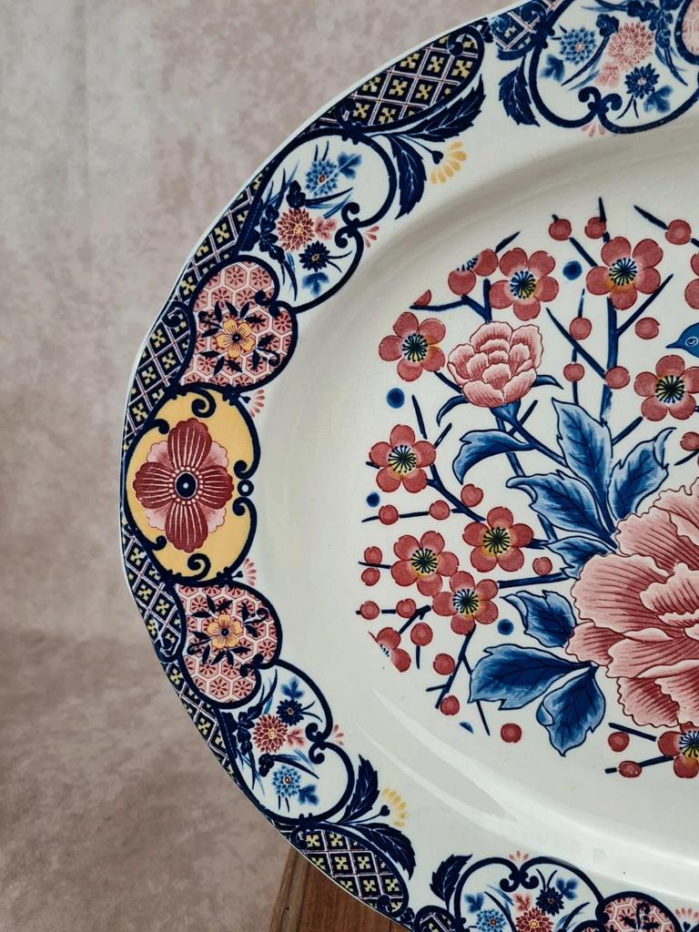 Grand plat ancien style Imari / japonisant 🌸