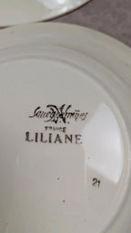 Lot de 9 assiettes creuses Sarreguemines modèle Liliane