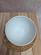 Ensemble tasse & bol en porcelaine Karolina – décor marbré or – Made in Poland