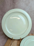 Lot de 2 plats ronds Opaceline Salins liseré doré vintage