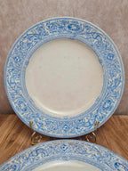 Assiettes à dessert terre de fer anglaises 1872 💙 Émile Bourgeois Grand Dépôt Paris