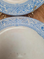 Assiettes à dessert terre de fer anglaises 1872 💙 Émile Bourgeois Grand Dépôt Paris