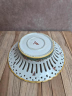 Coupe ajourée en porcelaine Fabienne Jouvin Paris – décor oiseaux