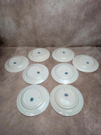 Lot de 8 assiettes à dessert Terre de Fer St Amand modèle Andrinople