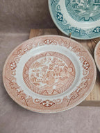 Lot 3 assiettes creuses Terre de fer Saint-amand modèle Chinois dépareillées