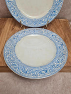 Assiettes à dessert terre de fer anglaises 1872 💙 Émile Bourgeois Grand Dépôt Paris