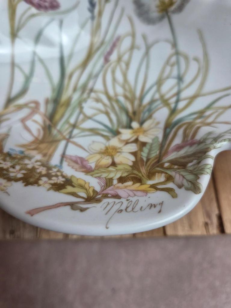 Serviteur 3 compartiments Pillivuyt France – décor Virginie signé Molling