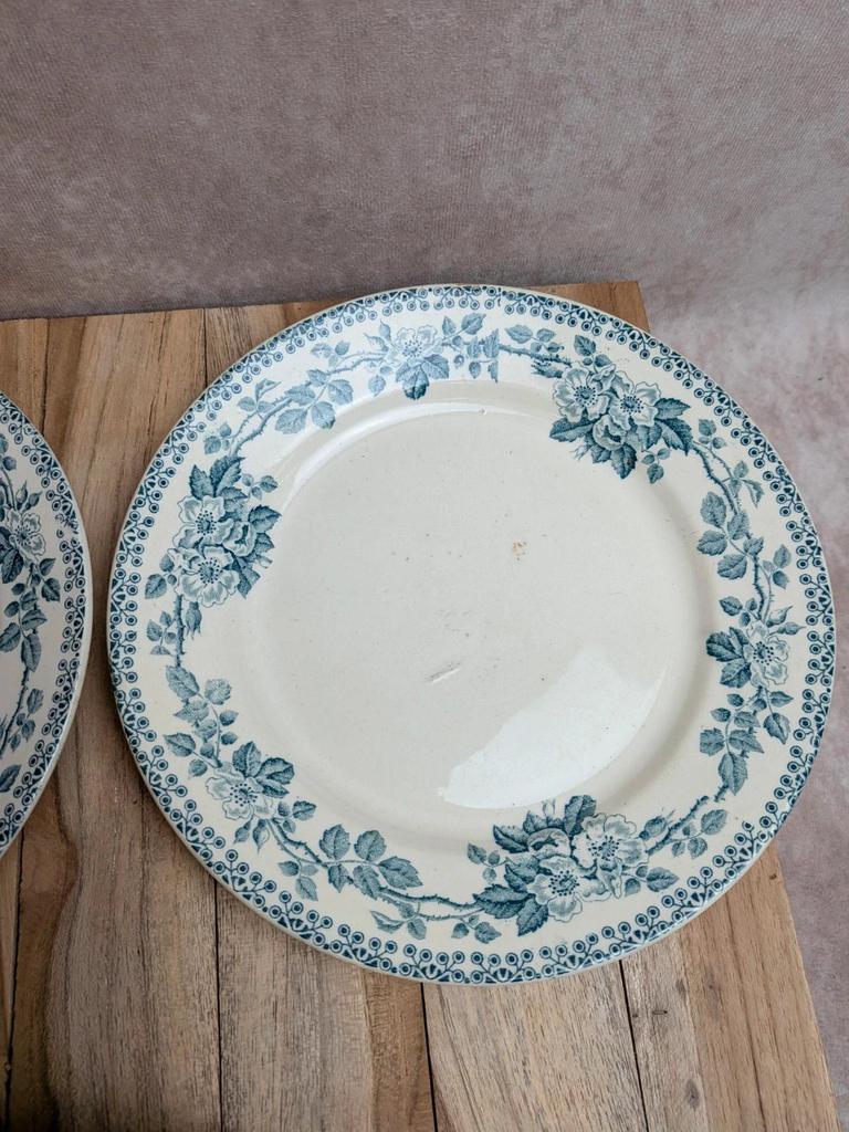 Lot de 3 assiettes plates en terre de fer Debray – Service Guadeloupe