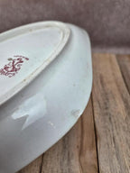 Saucière ancienne Clairefontaine modèle Paveau – Terre de fer rouge – Patine ancienne