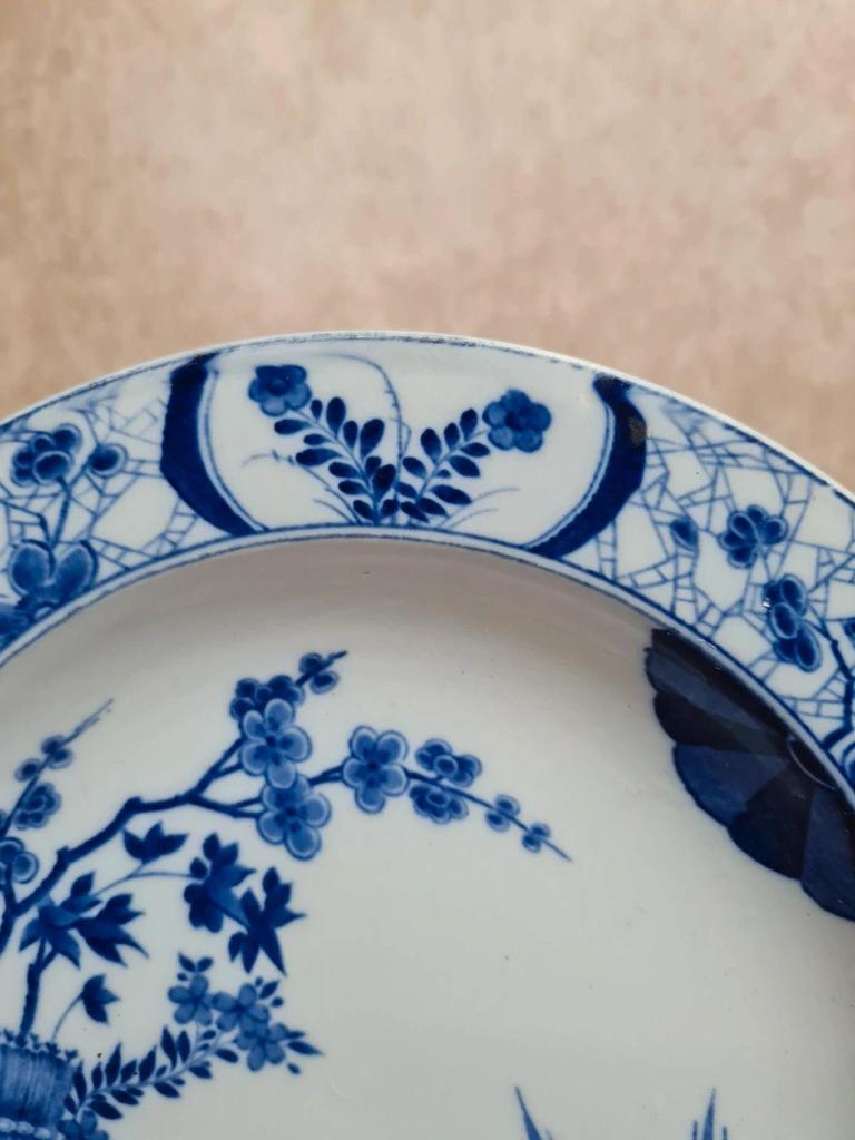 Assiette creuse ancienne Creil et Montereau modèle Japon / Monet bleu 💙
