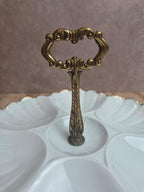 Serviteur Limoges Ribes – Porcelaine dorée 6 coquilles