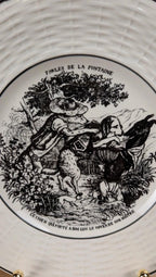 Assiette Sarreguemines Fables de La Fontaine, Le Chien