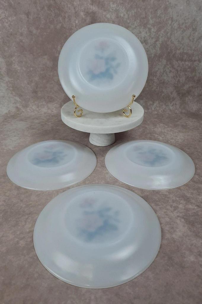 Lot de 4 assiettes vintage Arcopal roses anciennes 🌿🌸