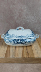 Légumière ancienne Kg Lunéville modèle Marceau décor bleu