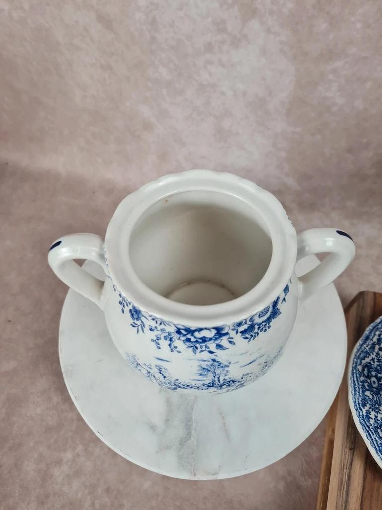 Service à café Kg Lunéville, modèle « Toile de Jouy » Grand Feu