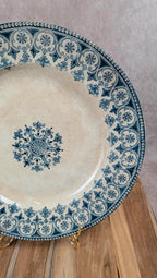 Plat ancien Badonviller – Modèle Oriental – Décor bleu